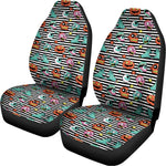 Halloween Zombie Striped Pattern Print Universal Fit Car Seat Covers