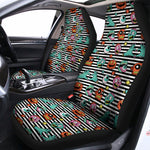Halloween Zombie Striped Pattern Print Universal Fit Car Seat Covers