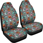 Halloween Zombie Striped Pattern Print Universal Fit Car Seat Covers