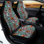 Halloween Zombie Striped Pattern Print Universal Fit Car Seat Covers