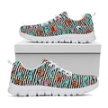 Halloween Zombie Striped Pattern Print White Running Shoes