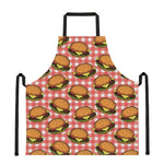 Hamburger Plaid Pattern Print Apron