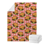 Hamburger Plaid Pattern Print Blanket