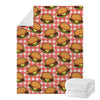 Hamburger Plaid Pattern Print Blanket