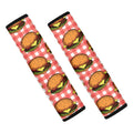 Hamburger Plaid Pattern Print Car Seat Belt Covers