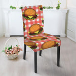 Hamburger Plaid Pattern Print Dining Chair Slipcover