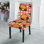 Hamburger Plaid Pattern Print Dining Chair Slipcover