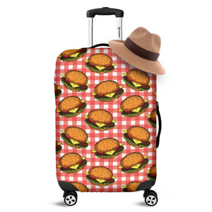 Hamburger Plaid Pattern Print Luggage Cover