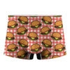 Hamburger Plaid Pattern Print Men's Boxer Briefs