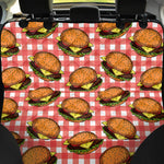 Hamburger Plaid Pattern Print Pet Car Back Seat Cover