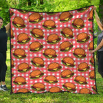Hamburger Plaid Pattern Print Quilt
