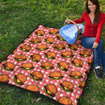 Hamburger Plaid Pattern Print Quilt