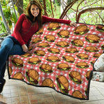 Hamburger Plaid Pattern Print Quilt