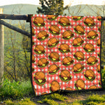 Hamburger Plaid Pattern Print Quilt