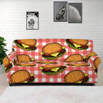 Hamburger Plaid Pattern Print Sofa Cover