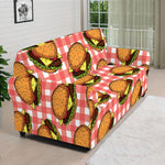 Hamburger Plaid Pattern Print Sofa Cover