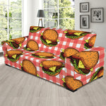 Hamburger Plaid Pattern Print Sofa Slipcover