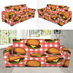 Hamburger Plaid Pattern Print Sofa Slipcover