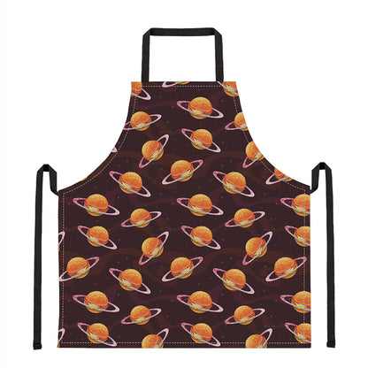 Hamburger Planet Pattern Print Apron