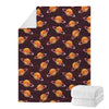 Hamburger Planet Pattern Print Blanket