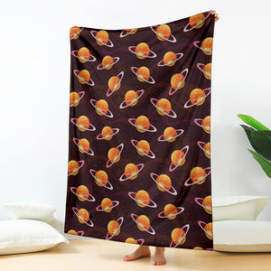 Hamburger Planet Pattern Print Blanket