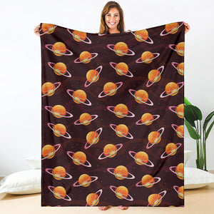 Hamburger Planet Pattern Print Blanket