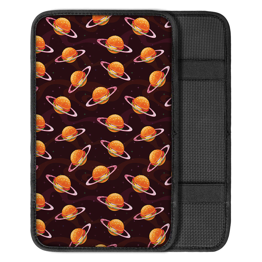 Hamburger Planet Pattern Print Car Center Console Cover