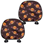 Hamburger Planet Pattern Print Car Headrest Covers