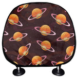 Hamburger Planet Pattern Print Car Headrest Covers