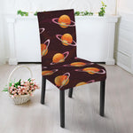 Hamburger Planet Pattern Print Dining Chair Slipcover