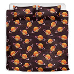 Hamburger Planet Pattern Print Duvet Cover Bedding Set