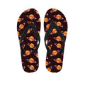 Hamburger Planet Pattern Print Flip Flops