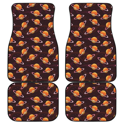 Hamburger Planet Pattern Print Front and Back Car Floor Mats