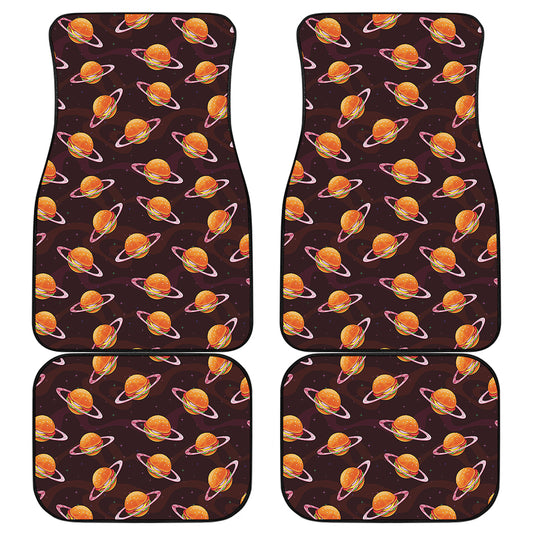 Hamburger Planet Pattern Print Front and Back Car Floor Mats