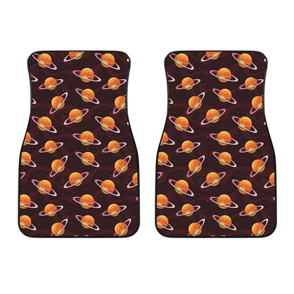 Hamburger Planet Pattern Print Front Car Floor Mats