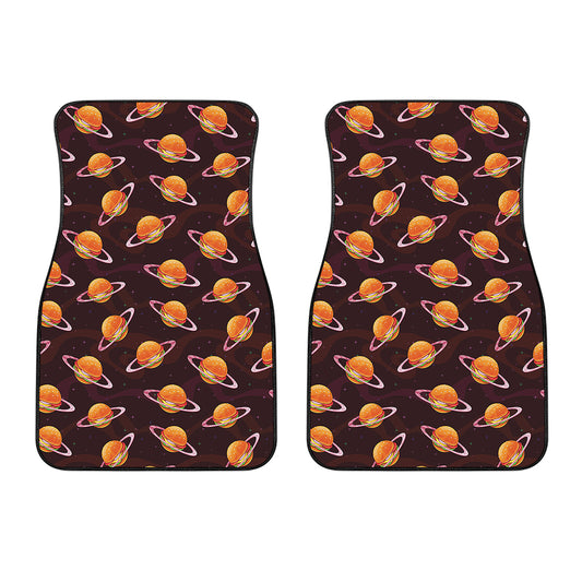 Hamburger Planet Pattern Print Front Car Floor Mats