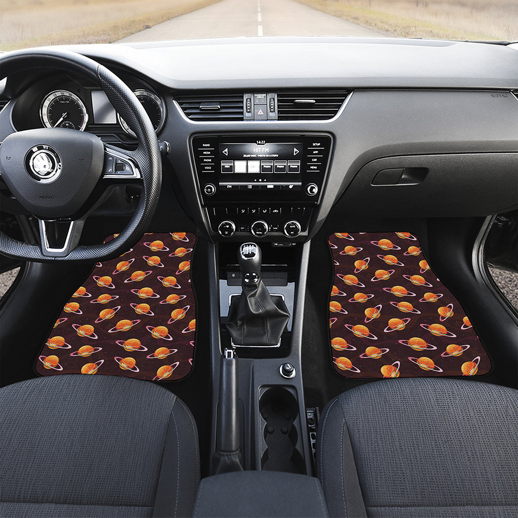 Hamburger Planet Pattern Print Front Car Floor Mats