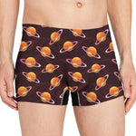 Hamburger Planet Pattern Print Men's Boxer Briefs