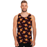 Hamburger Planet Pattern Print Men's Tank Top