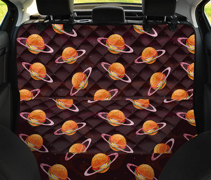 Hamburger Planet Pattern Print Pet Car Back Seat Cover