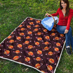 Hamburger Planet Pattern Print Quilt