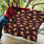 Hamburger Planet Pattern Print Quilt