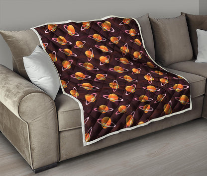 Hamburger Planet Pattern Print Quilt