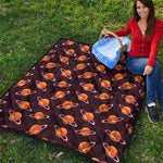 Hamburger Planet Pattern Print Quilt