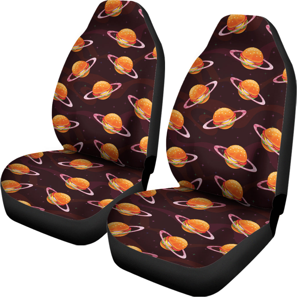 Hamburger Planet Pattern Print Universal Fit Car Seat Covers