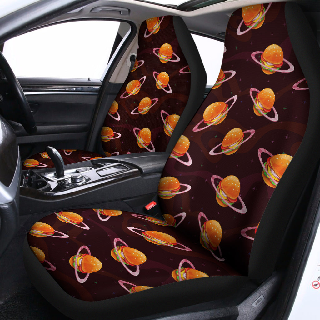 Hamburger Planet Pattern Print Universal Fit Car Seat Covers