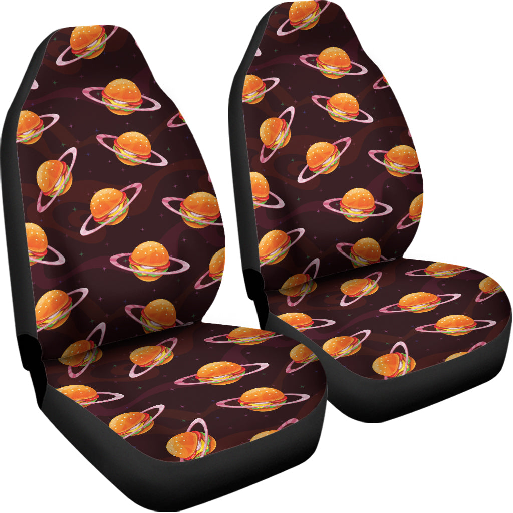 Hamburger Planet Pattern Print Universal Fit Car Seat Covers