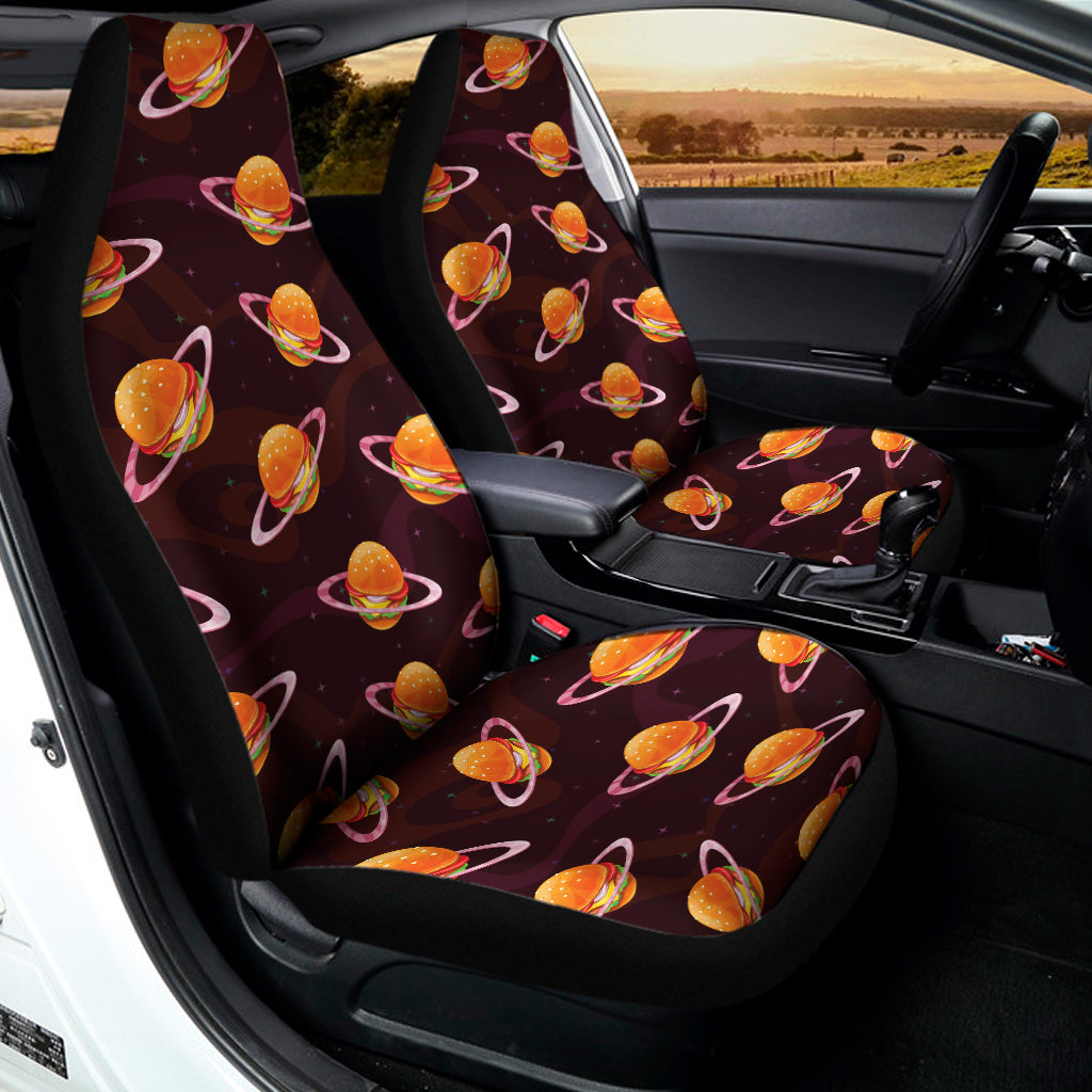 Hamburger Planet Pattern Print Universal Fit Car Seat Covers