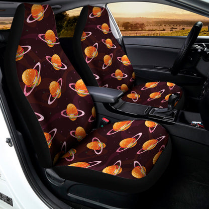 Hamburger Planet Pattern Print Universal Fit Car Seat Covers