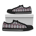 Hamsa Symbol Pattern Print Black Low Top Sneakers